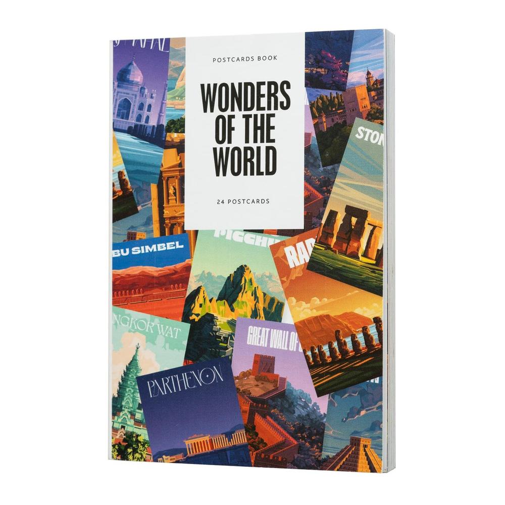 Grupo Erik - Wonders Of The World Postcard Book Livre d'autocollants - Multicolore